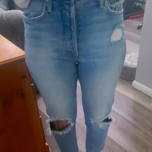 Mother Superior Tomcat "Confession" Distressed Ankle Jeans 26